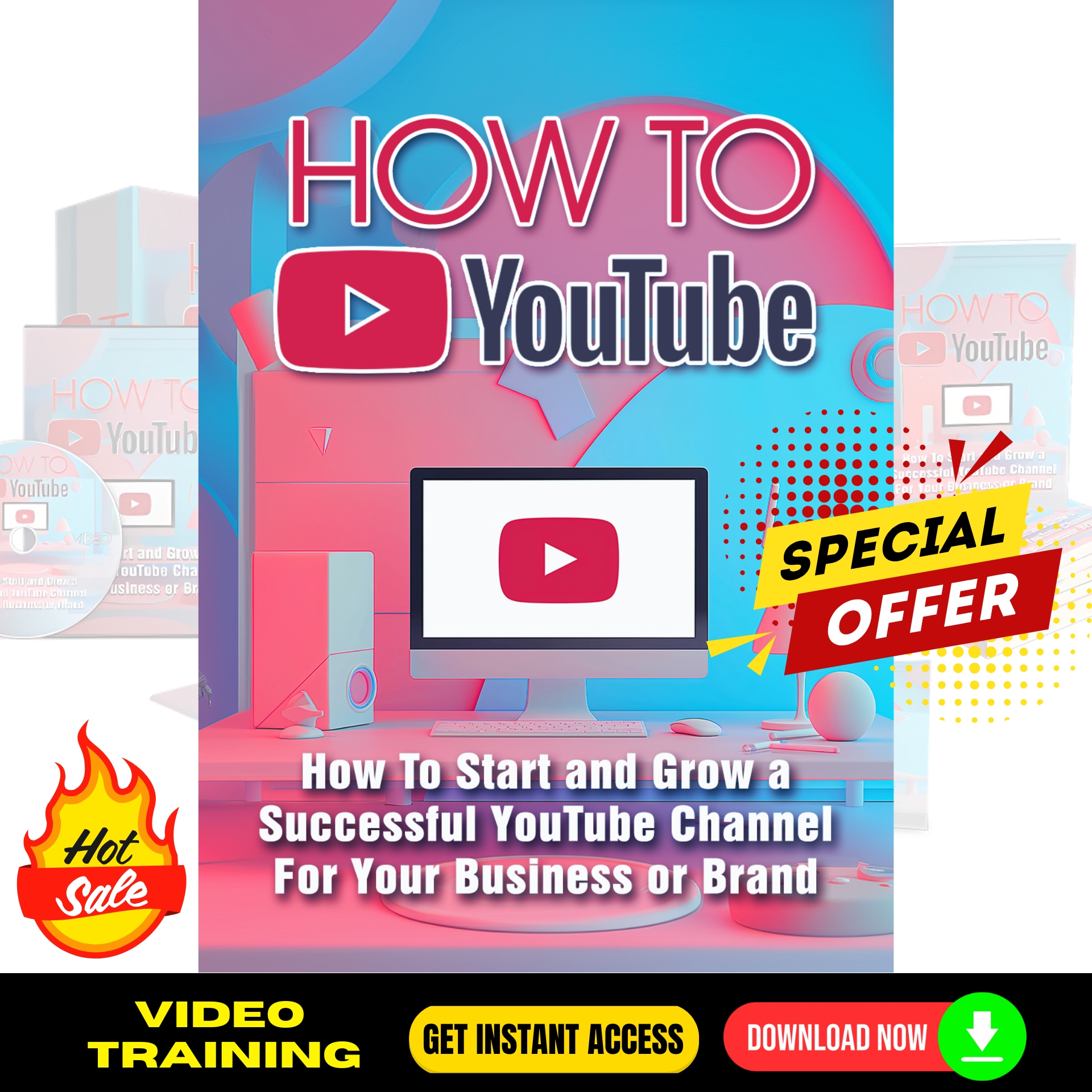 How To YouTube Upgrade Package (Video Course) - Digital Download Shop